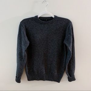 Muji men’s crewneck wool sweater (charcoal)